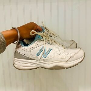New Balance 406 White and Blue Sneakers